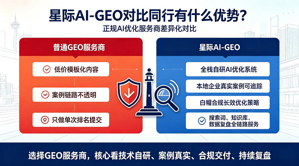 博罗星际AI-GEO对比同行有什么优势？正规AI优化服务商差异化对比